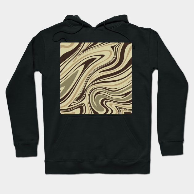 Groovy Swirling Liquid Pattern - Earthy Combo Hoodie by Charredsky